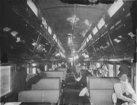  The interior of a Chicago and Alton Railroad Pullman car circa 1900. Photo by Detroit Publishing Co, c. 1900. Library of Congress.